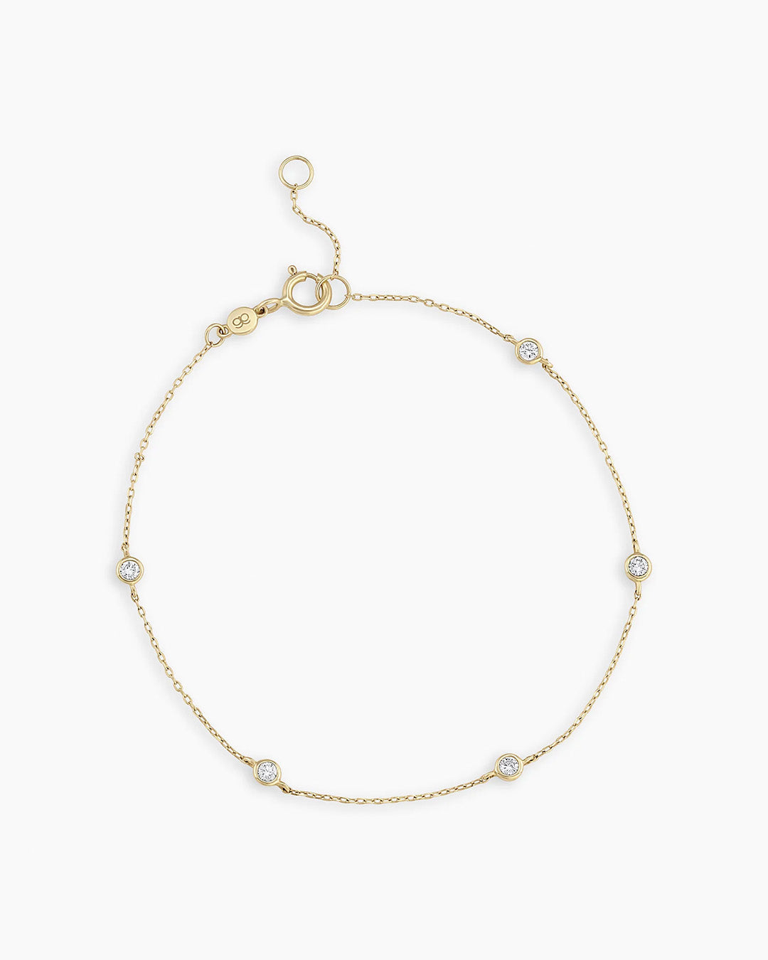 Bracelet classique cinq diamants
