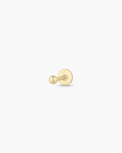 Clou d'oreille simple Newport en or 14 carats à dos plat