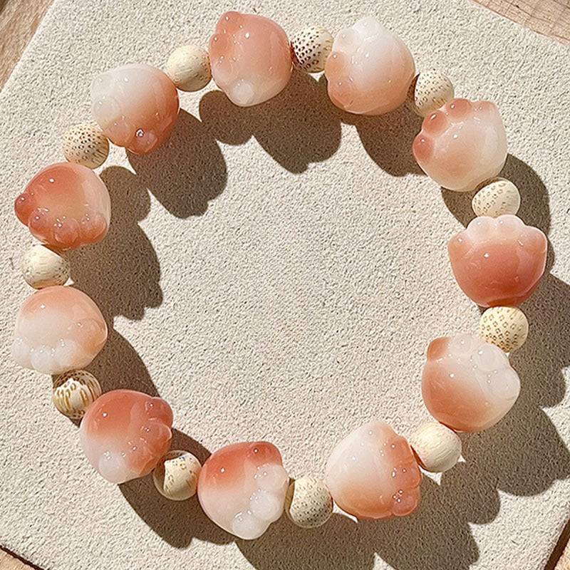 New Cute Cat Paw Bodhi Bracelet, Multiple Colors Available