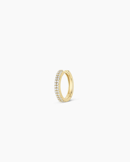 Huggie simple double diamant