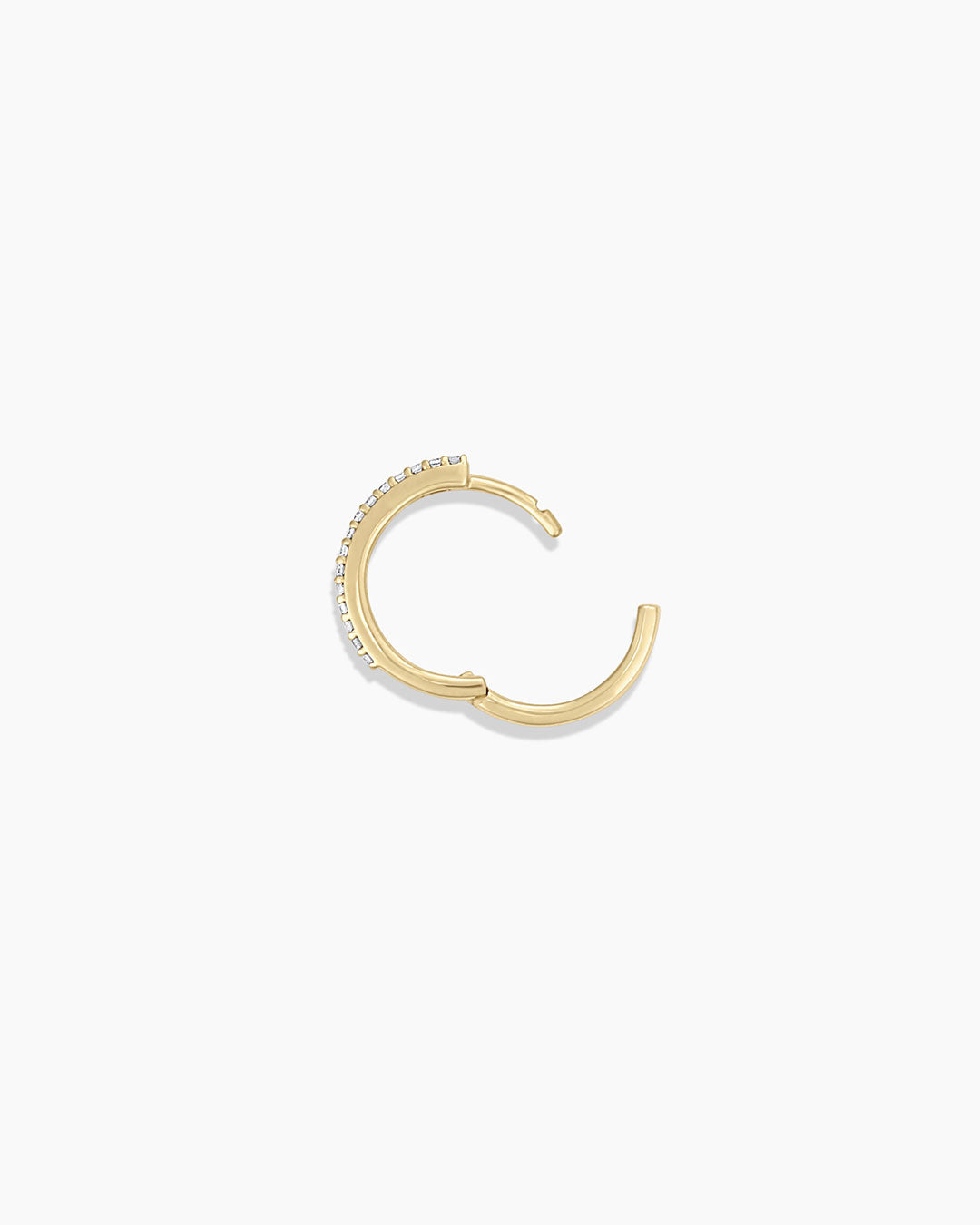 Huggie simple double diamant