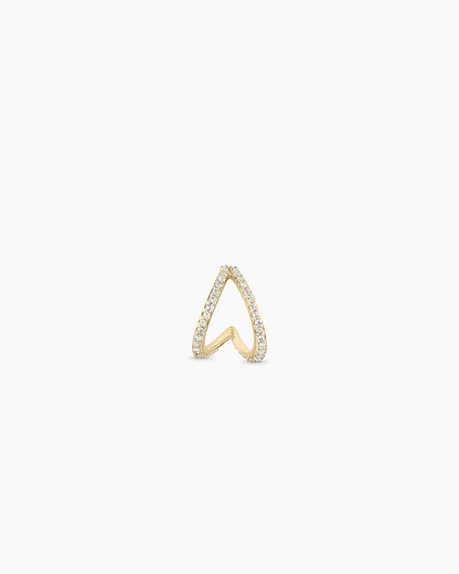 Diamond Pavé Split Single Huggie