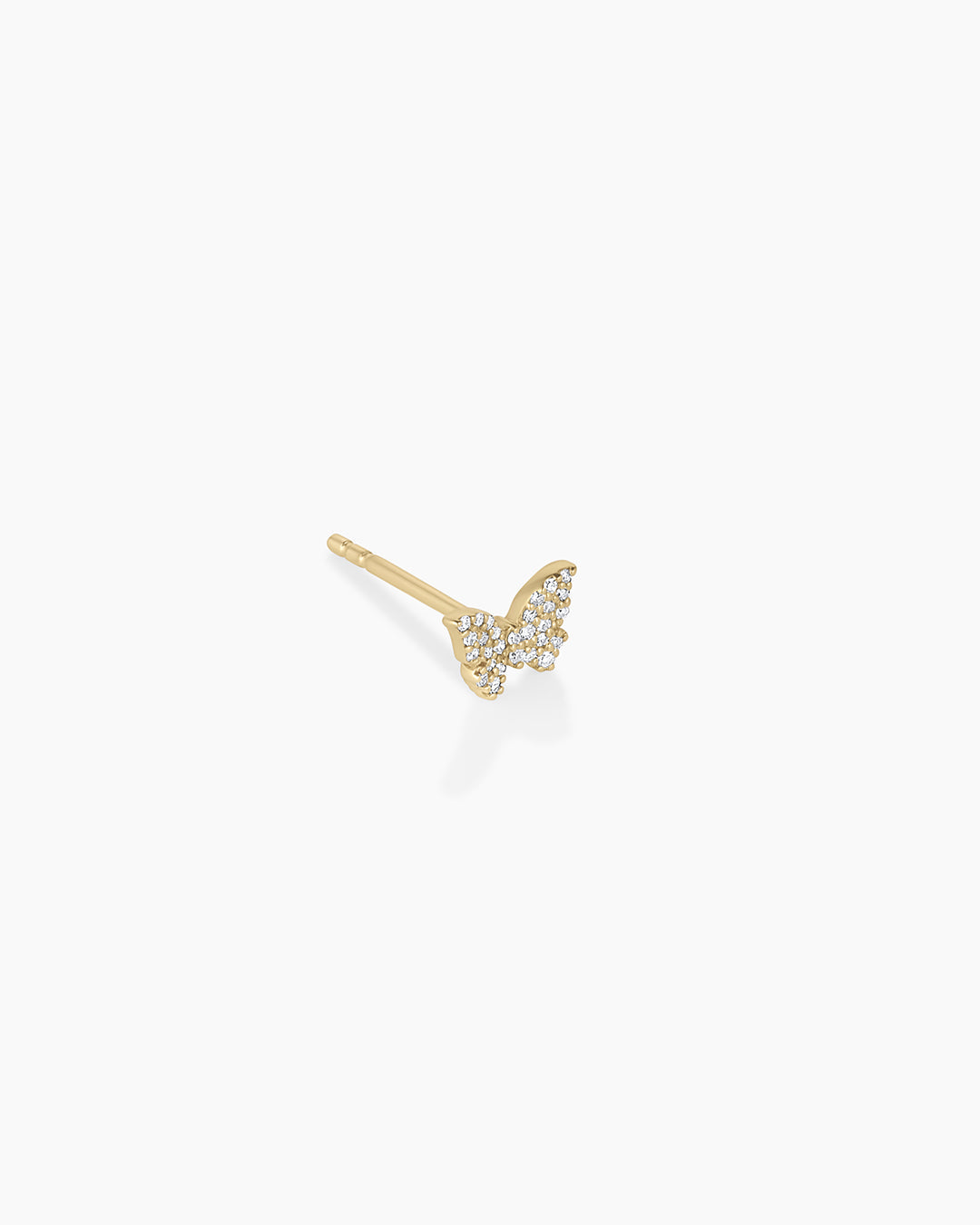 Clou d'oreille papillon diamant
