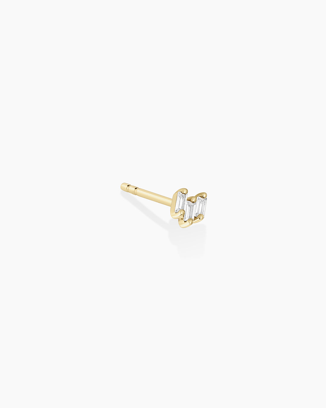 Clous d'oreilles simples Amara Trio Saphir Blanc
