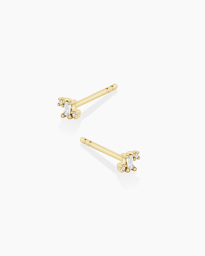 Diamond and White Sapphire Amara Cluster Single Stud