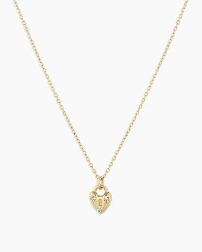 Diamond Bond Lock Necklace