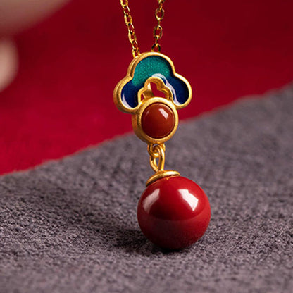 Ensemble collier, boucles d'oreilles et bague en agate rouge cinabre plaqué or et argent sterling 925 avec pierres de Bouddha 