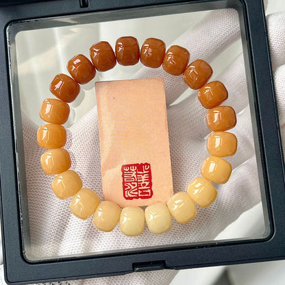 New Bodhi Bracelet with Burger-Shaped Beads (Multiple Colors Available)