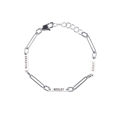 Paperclip Bracelet With Names