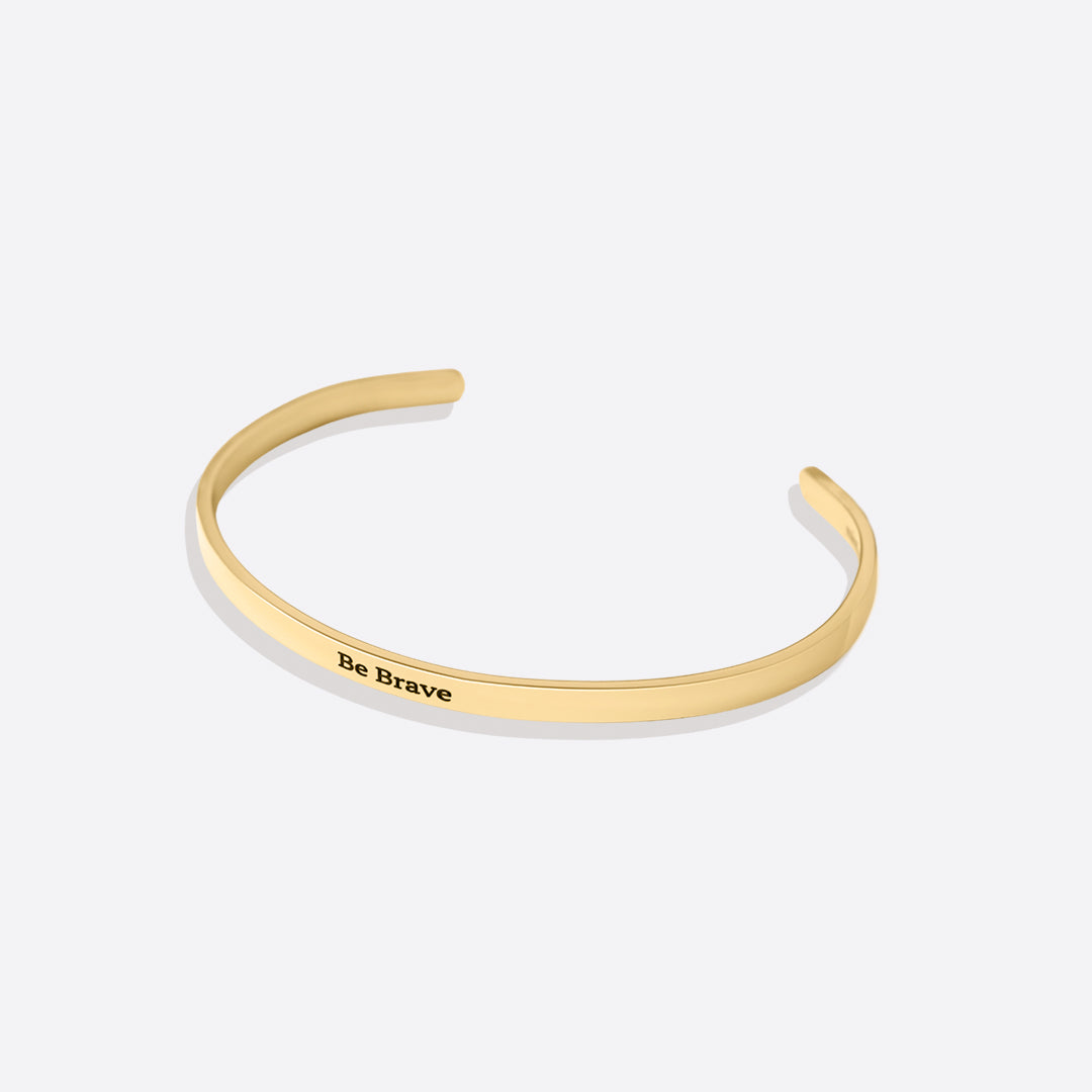 Bracelet manchette fin personnalisé