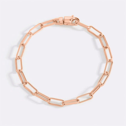 Bracelet chaîne trombone à maillons ouverts