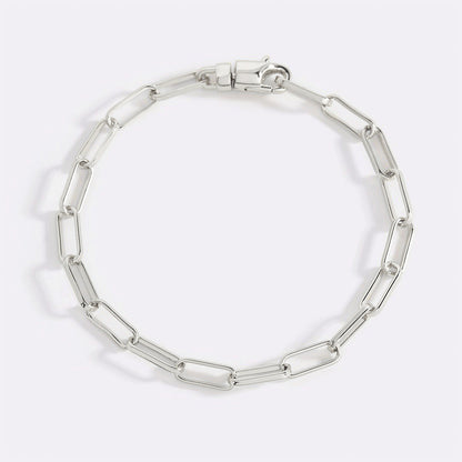 Bracelet chaîne trombone à maillons ouverts