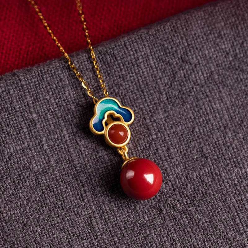 Ensemble collier, boucles d'oreilles et bague en agate rouge cinabre plaqué or et argent sterling 925 avec pierres de Bouddha 