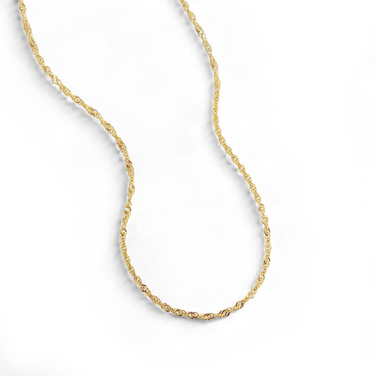 Collier chaîne torsadée Singapour de 2 mm