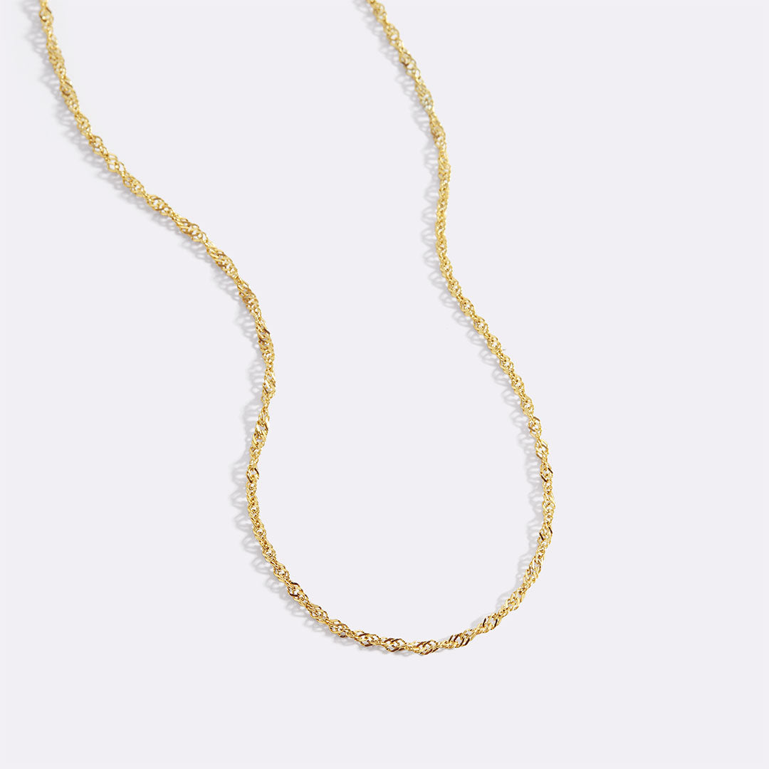 Collier chaîne torsadée Singapour de 2 mm