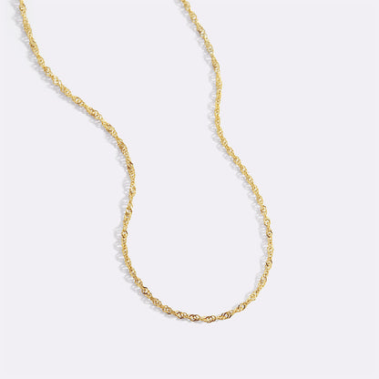 Collier chaîne torsadée Singapour de 2 mm