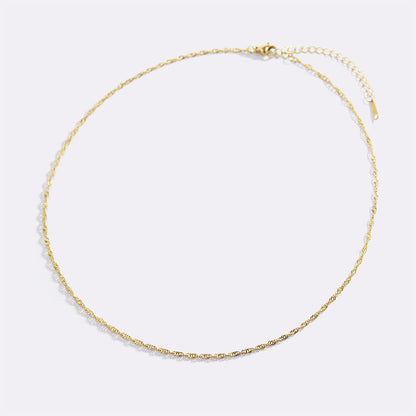 Collier chaîne torsadée Singapour de 2 mm