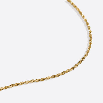 Collier chaîne corde 2 mm