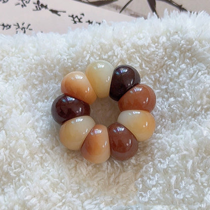 Garlic Clove Bodhi Multicolored Bead Bracelet 14mm for Stress Relief and Meditation