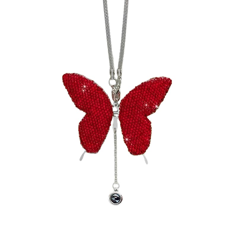 Personalisiertes Schmetterlings-Autospiegel-Ornament mit Fotoanhänger