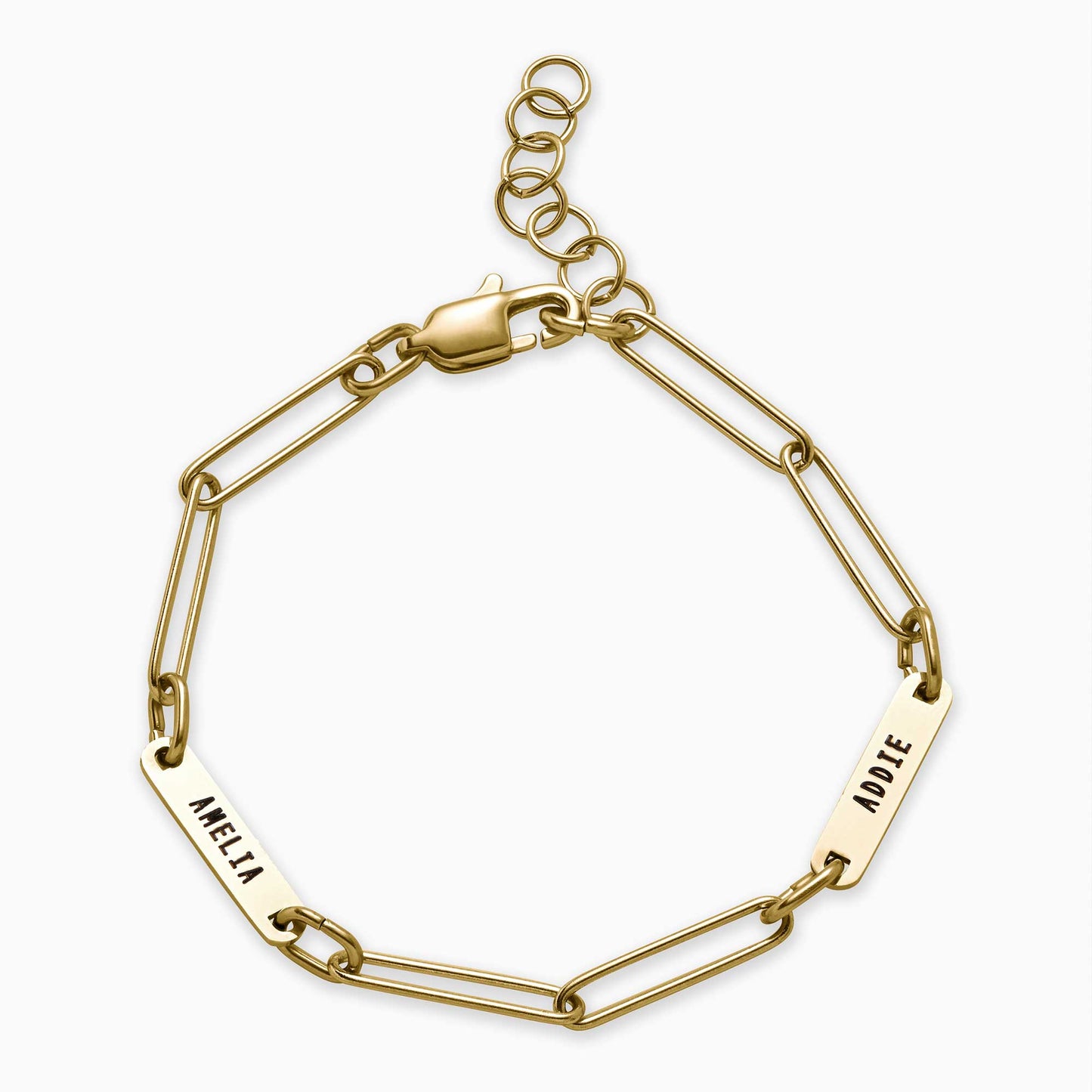 Paperclip Bracelet With Names