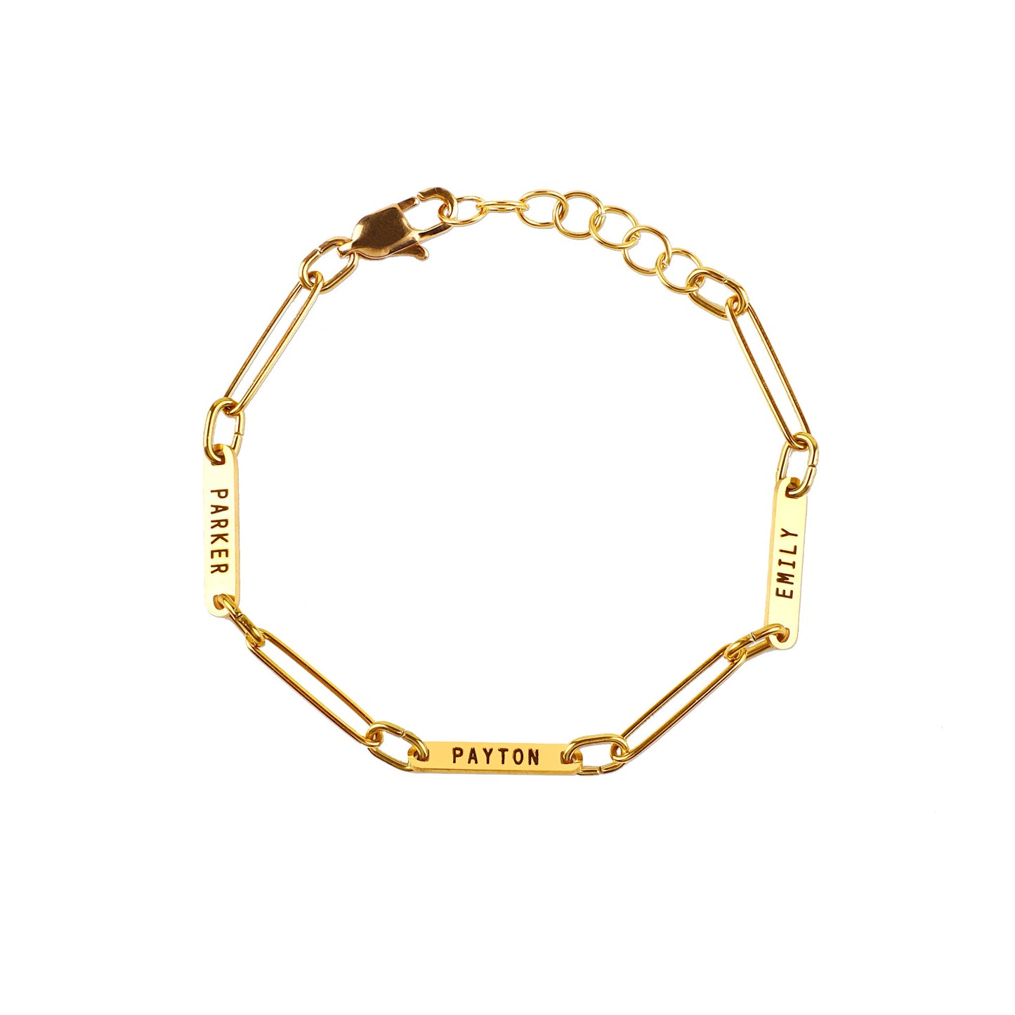Paperclip Bracelet With Names