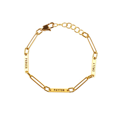 Paperclip Bracelet With Names