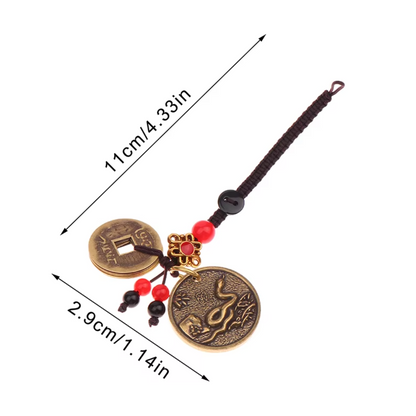 2025 Year of the Snake Brass Coin Keychain
