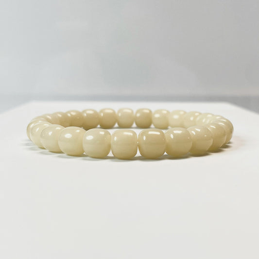 (Weißer Jade Bodhi) Original Weißes Jade Bodhi Armband 9*10mm