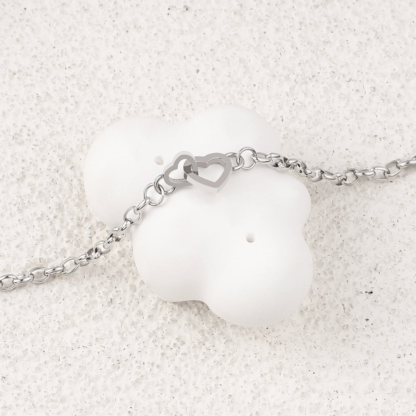 Bracelet mini cœur entrelacé