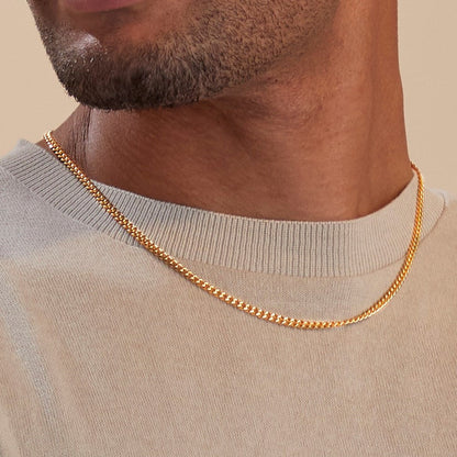 Collier chaîne cubaine de 3 mm