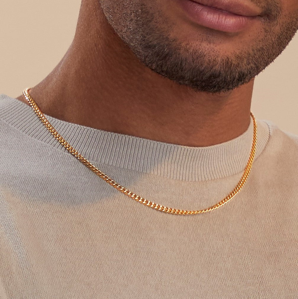 Collier chaîne cubaine de 3 mm