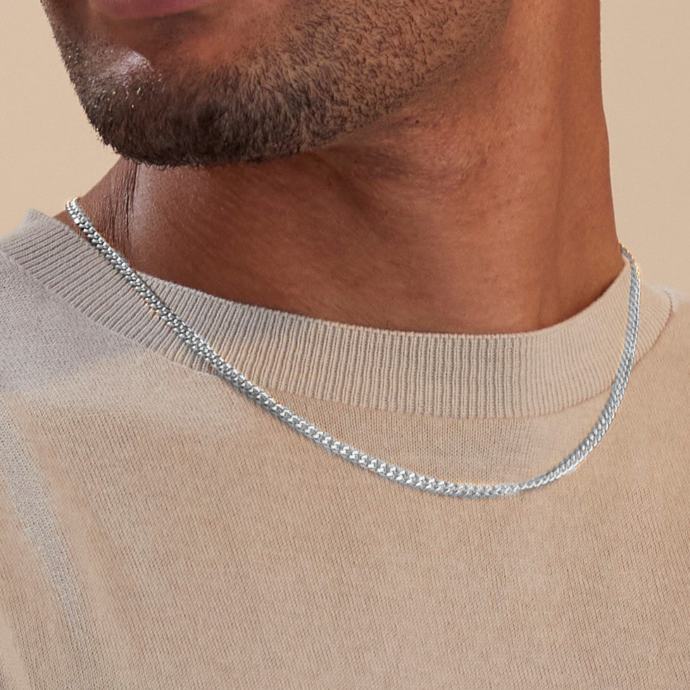 Collier chaîne cubaine de 3 mm