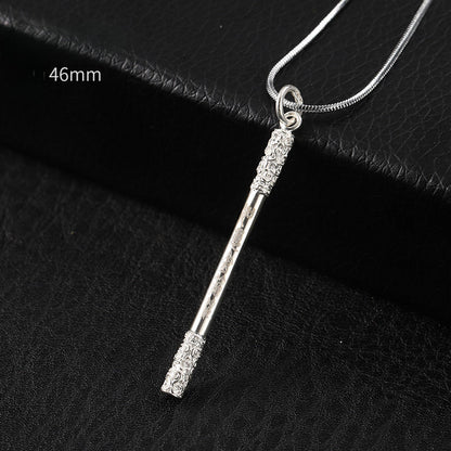 S999 Sterling Silver Sun Wukong Golden Cudgel Necklace Monkey King Pendent for Couples