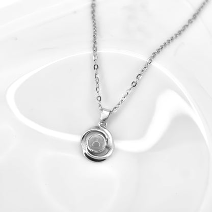 Swirl Pendant Projection Necklace