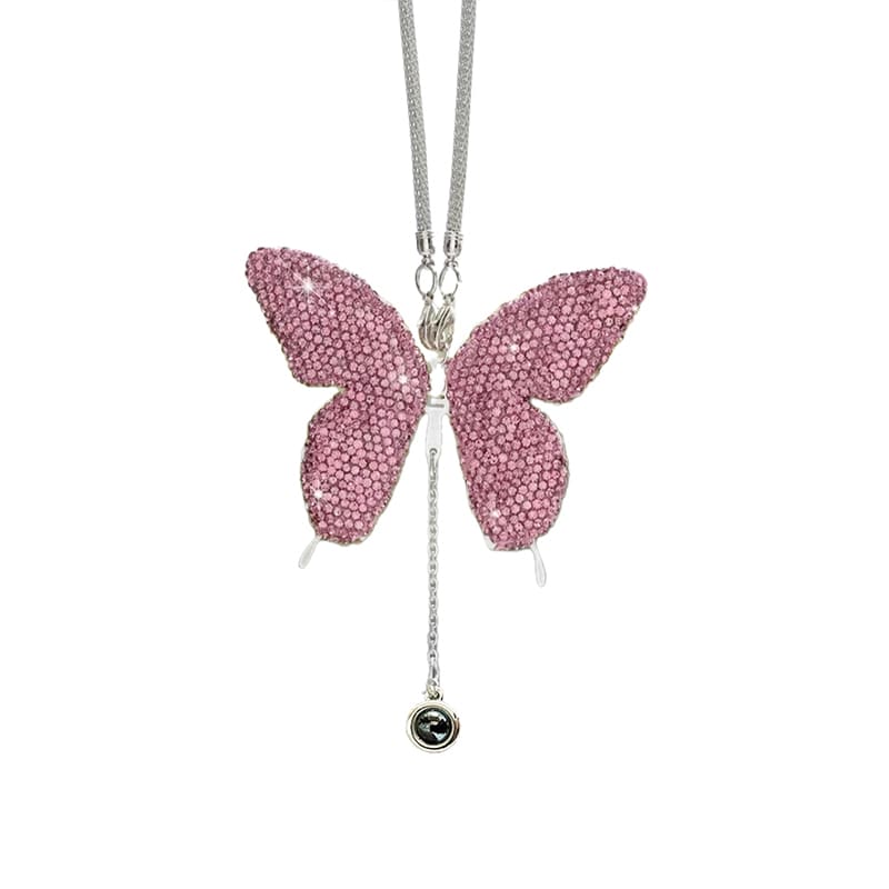 Personalisiertes Schmetterlings-Autospiegel-Ornament mit Fotoanhänger