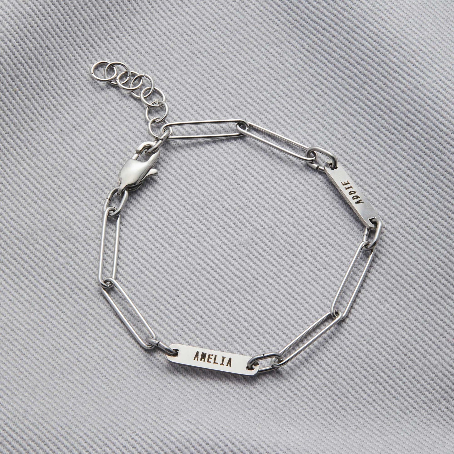 Paperclip Bracelet With Names