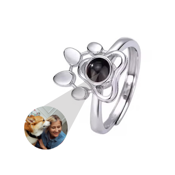 Bague photo réglable en forme de patte