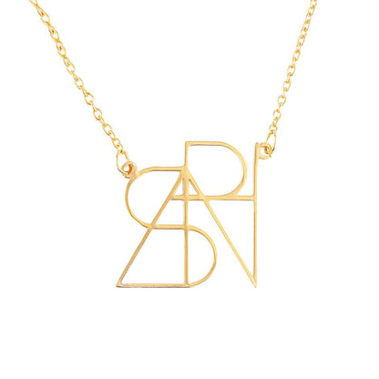Collier minimaliste avec nom et monogramme