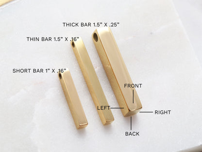 Add an Engraved 4 Sided Bar