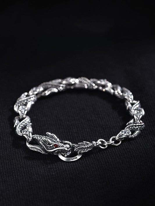 925 Silber Drachenknochen Armband