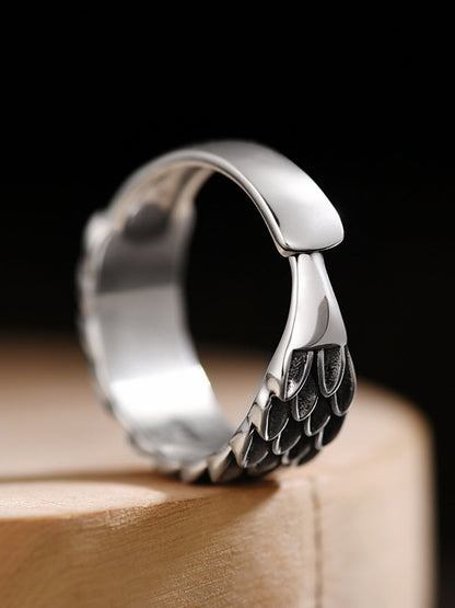 Vintage 925 Silver Dragon Scale Ring