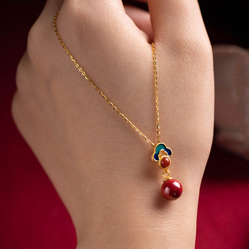 Ensemble collier, boucles d'oreilles et bague en agate rouge cinabre plaqué or et argent sterling 925 avec pierres de Bouddha 