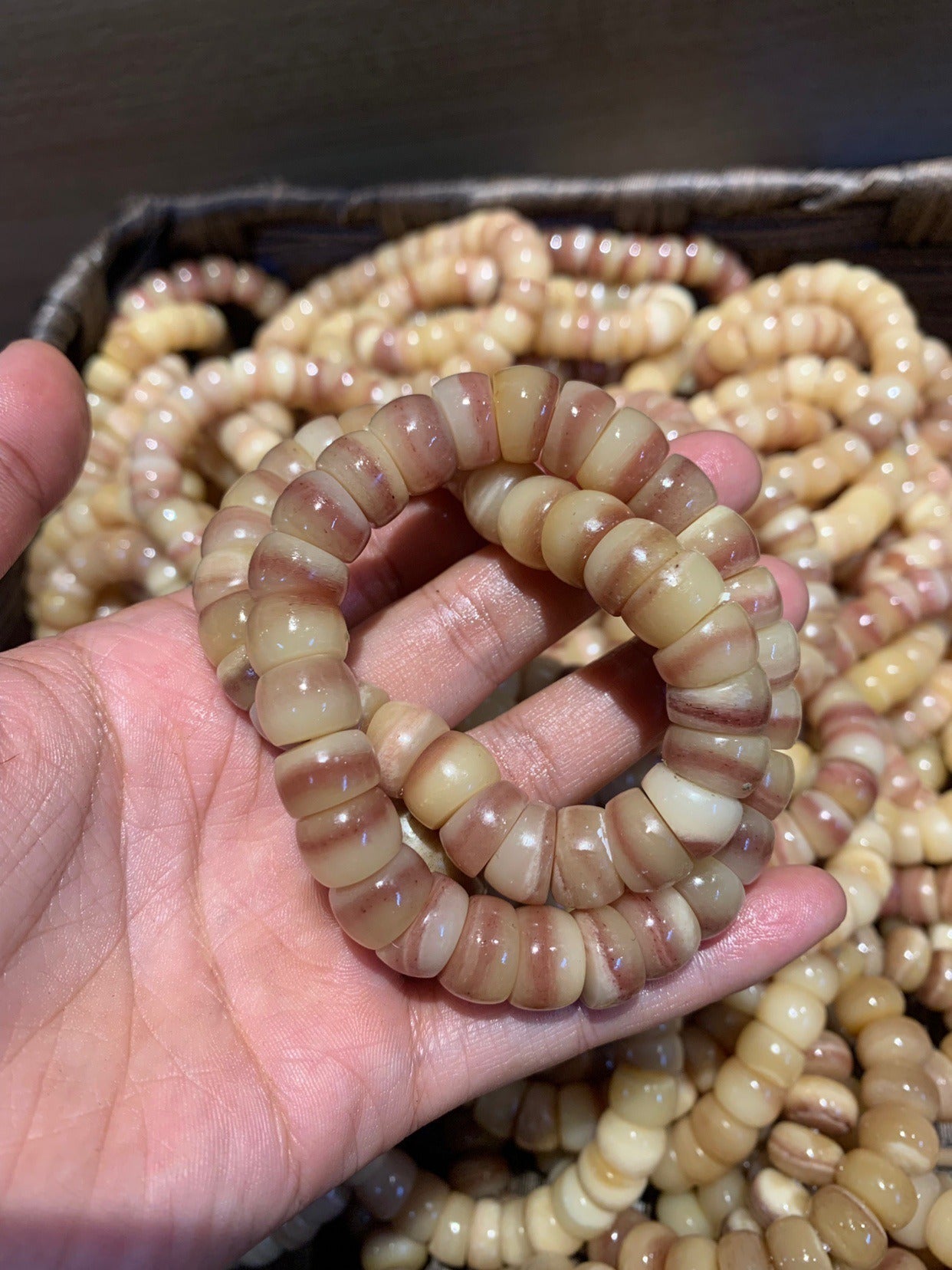 Natural Color Camel Bone Stress Relief Bracelet