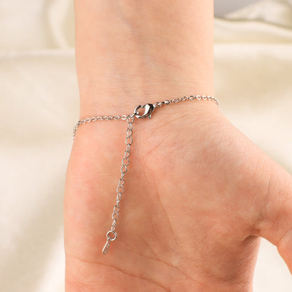 Bracelet nœud cœur avec pierres de naissance personnalisées