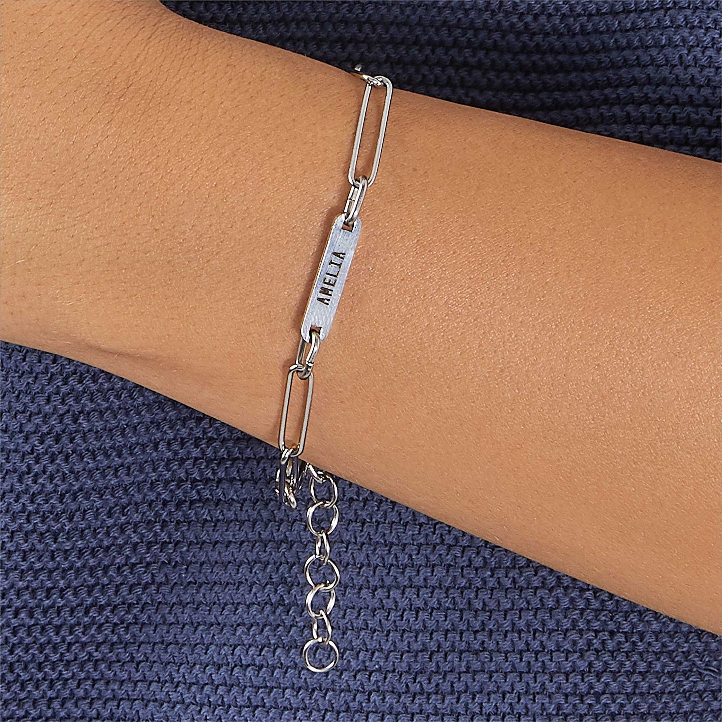 Paperclip Bracelet With Names