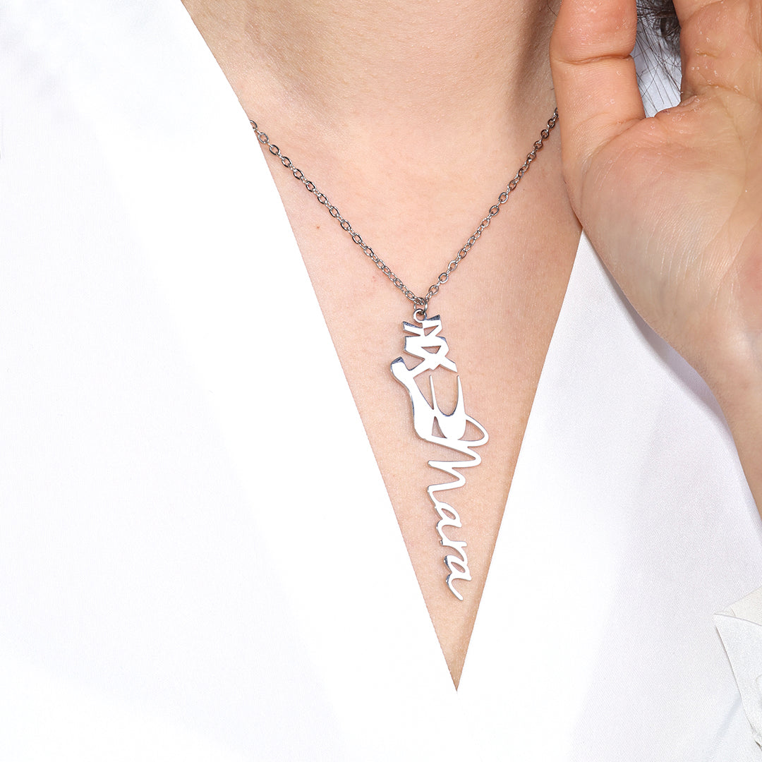 Ballet Shoes Name Necklace