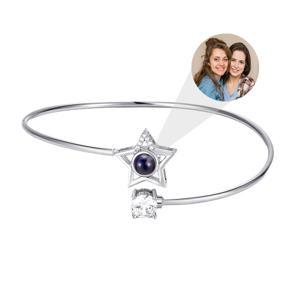 Personalisierter Armreif mit Sternfoto