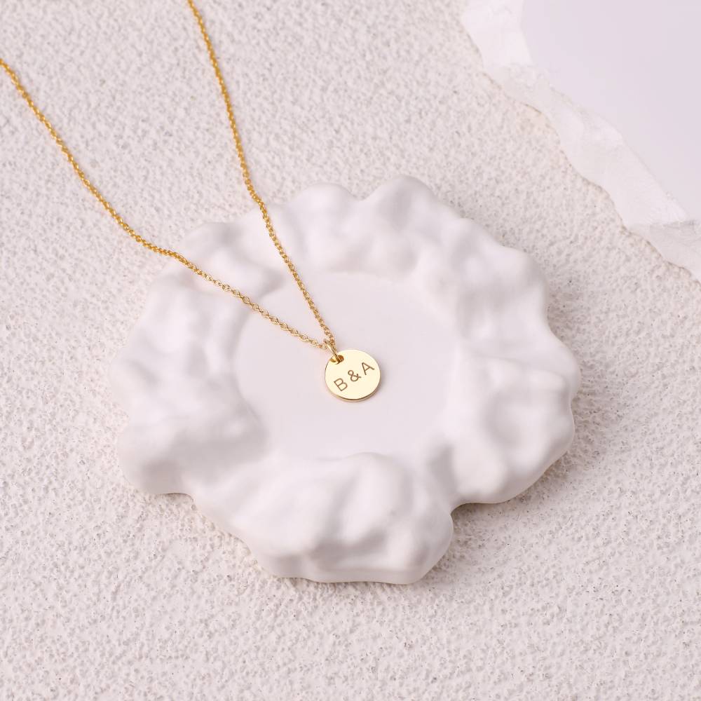 Love Initial Disc Necklace