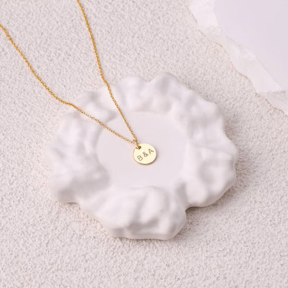 Love Initial Disc Necklace
